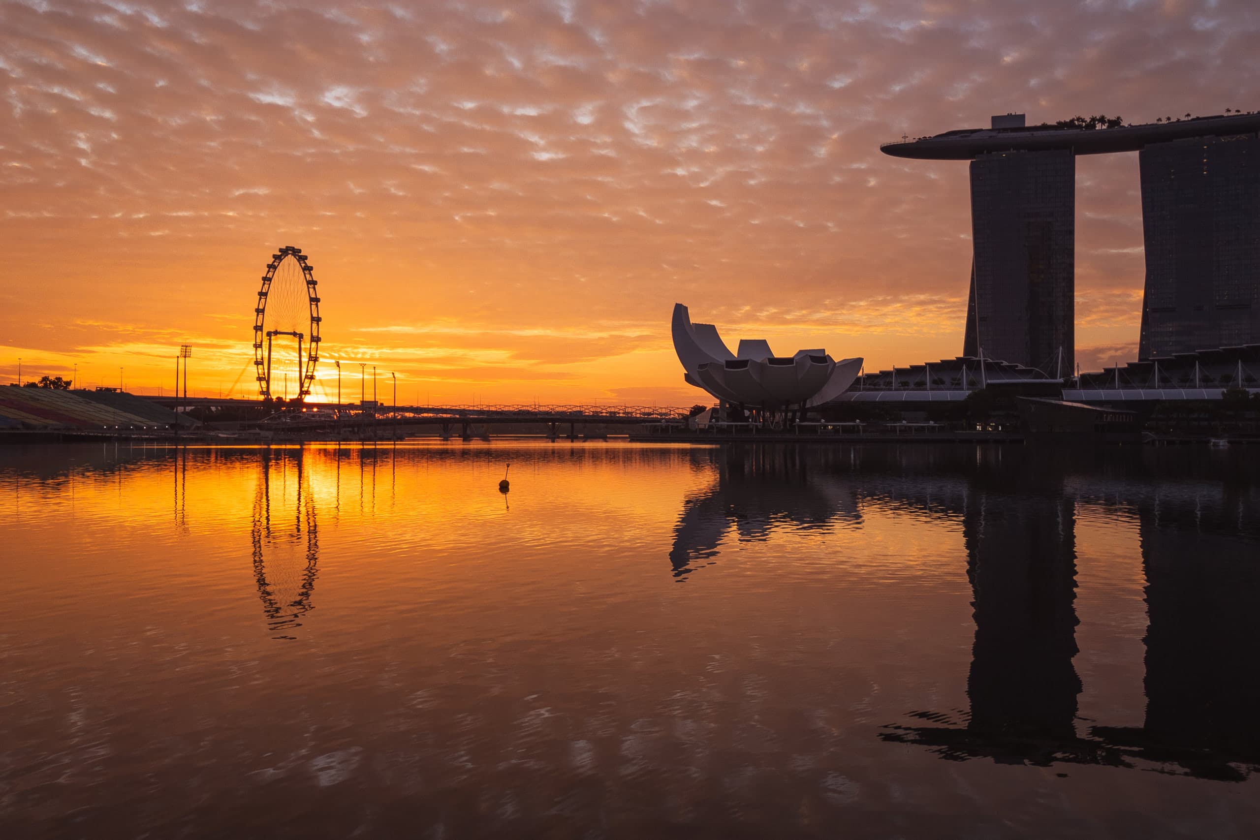 Sunset in Marina Bay